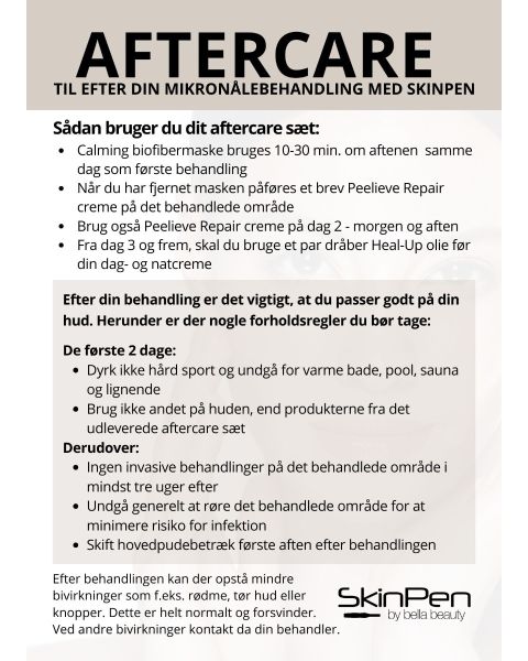 Aftercare Sæt Vejledning