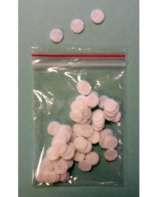 Lille bomuldsfilter til hudslibning - 50 stk.