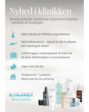 derma.cosmetics nyhed - A4 skilt, stående