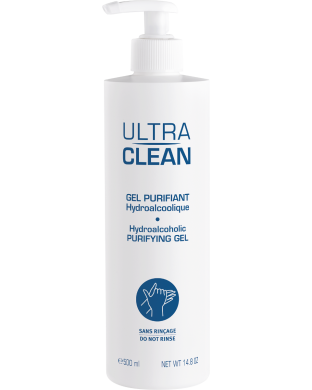 Ultra Clean, hånd desinfektion gel 500ml.