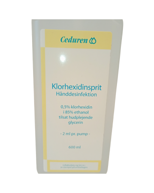 Ceduren hånddesinfektion ethanol sprit m. pumpe 600 ml